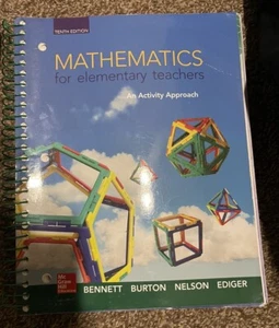 Mathematics for Elementary Teachers An Activity Approach - 10th Edit. by Bennett - Picture 1 of 1