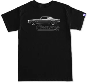 Camiseta Negra Camaro 68 Primera Generación V Bandera 396 Turbo Jet Emblema - Imagen 1 de 6