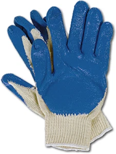300 Pairs String Knit with Blue Latex Rubber Coated Palm Work Safety Gloves - Picture 1 of 1
