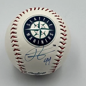Julio Rodriguez JROD Signed Autographed Seattle Mariners Logo Baseball W/COA - Picture 1 of 4