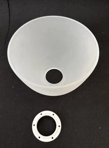 Lampenschirm E27 Ersatzglas Lampenglas Kugel Rauch Glas H 110mm Ø140mm Loch 42mm - Bild 1 von 8