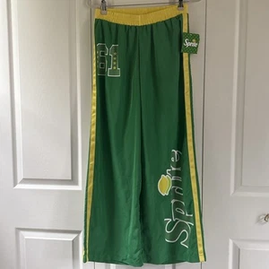 NWT Coco-Cola Sprite soda green & yellow windbreaker pants -size medium - Bild 1 von 5