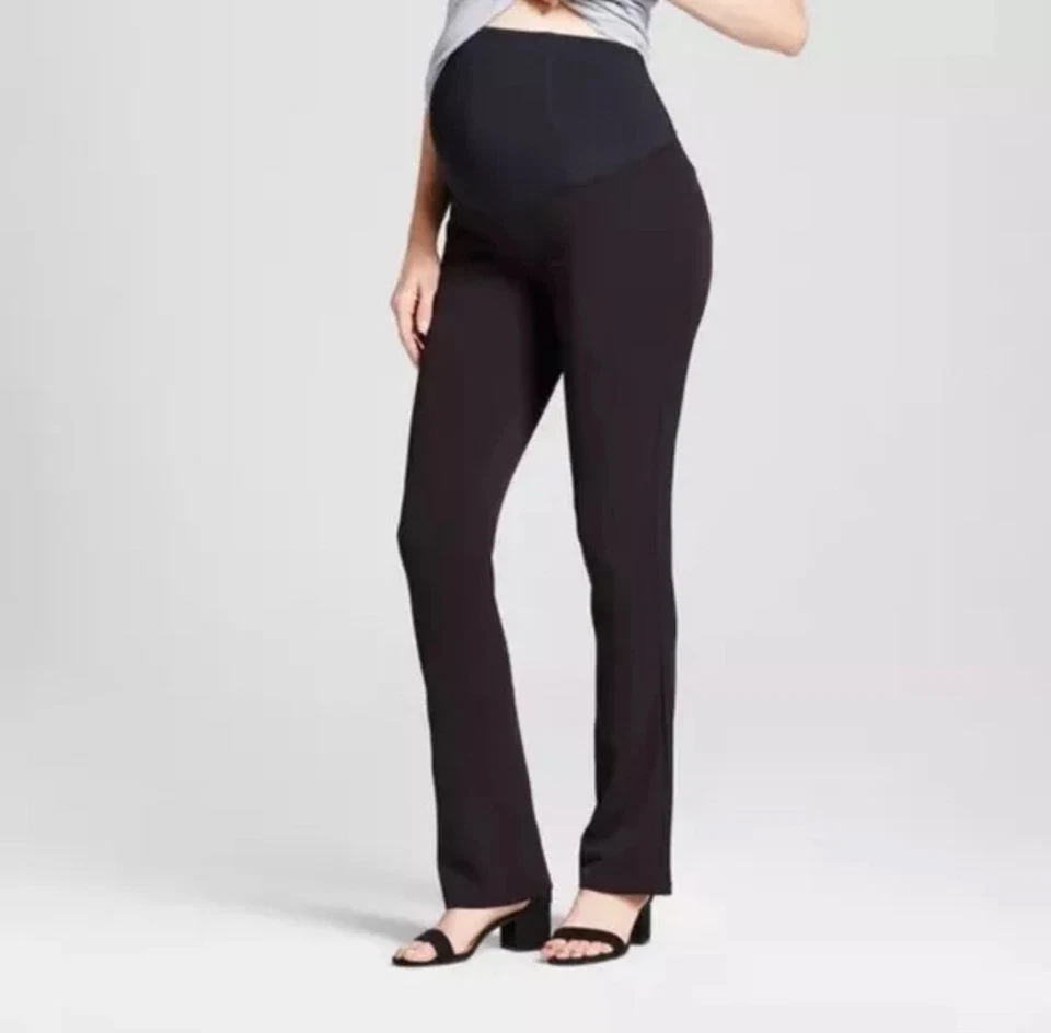 Isabel Trousers 18 Ebony Solid Black Maternity Pants "select Pre Pregnancy Size"
