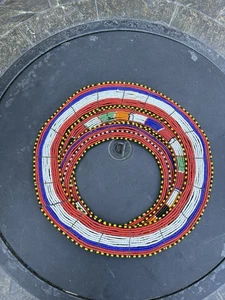 Afrikanische Massai Perlen? Halskette lebendiger bunter Schmuck - Bild 1 von 7