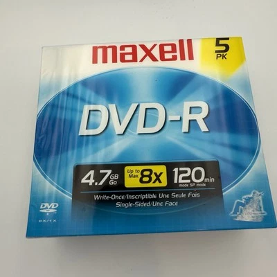 Maxell DVD-R 5 Pack, 4.7GB, 8x, 120min - Image 1 of 4