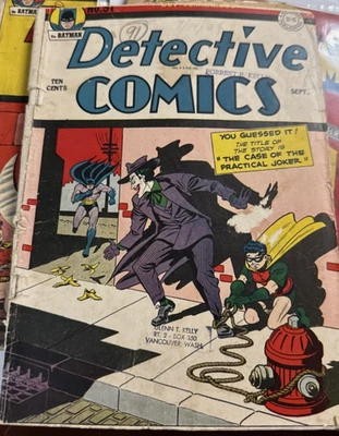 Detective Comics 91 Joker Falta 1 pg Máquina de coser cosida a lo largo de la columna vertebral 1944 Foto 1 de 4