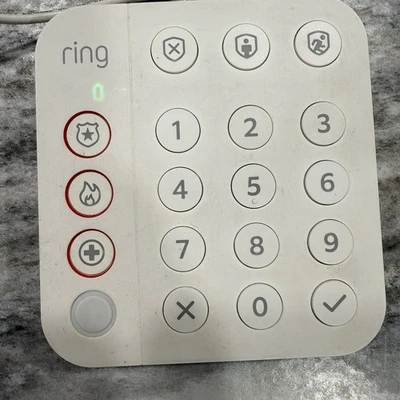 Ring Alarm Keypad (2nd Gen) Model 5AT2S7 Z-Wave Plus w/ Power Adapter Works  - Image 1 of 4