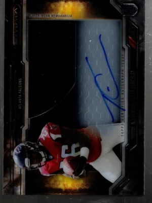 B4368- 2015 Topps Strata Clear Cut Rookie Relic Autographs #CCAPTC Tevin Coleman - Image 1 of 2