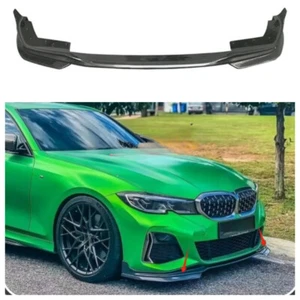 Carbon Fiber MP Front Bumper Lip Spoiler Splitter For 19+ BMW 3 Series G20 G28 - Picture 1 of 9