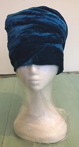Turquoise Blue Head Wrap In Turban Finishing - Picture 1 of 3
