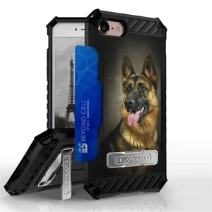 Deutscher Schäferhund Hybrid Hülle + Hartglas Cover für iPhone Modell (4,7") - Bild 1 von 6