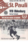 Fussball Programmheft  85 86  Ol  Fc St Pauli   Vfb Oldenburg