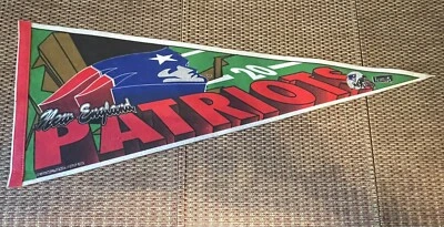 Banderín de los New England Patriots NFL 1994 30 x 12" Foto 1 de 4