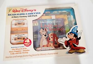 Vintage Disney Gift Set Cassette & 4 Read-Along Story Books Sealed 1984 NOS
