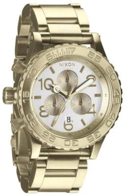 Nixon A0371219 Lefty 42-20 Chronograph Gold Tone Mens Watch - Image 1 of 3