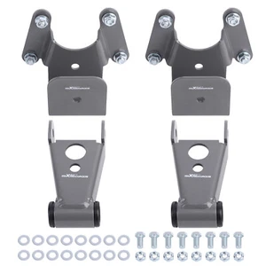 Rear 4" Lowering Drop Kit Shackle Hanger Fit Dodge D100 D150 Ram Charger 72-93 - Picture 1 of 11