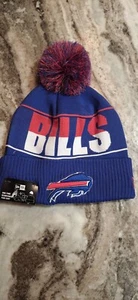 Buffalo Bills 2023 New Era Teamfarbe blau Bündchen Strick mit Bommel NFL neu mit Etikett Einheitsgröße - Bild 1 von 4