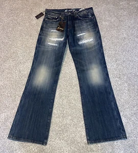 XRAY Jeans 32 x 30 Designer Blue Distressed Faded Boot Cut NWT - Picture 1 of 14