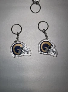 2 Vintage St. Louis Rams NFL Football Keychain Acrylic - Picture 1 of 4