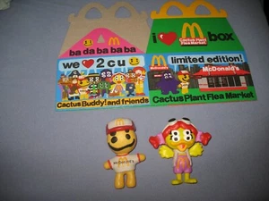 McDonalds Adult Happy Meal BIRDIE, CACTUS BUDDY, BOX Cactus Plant Flea Market - Picture 1 of 3