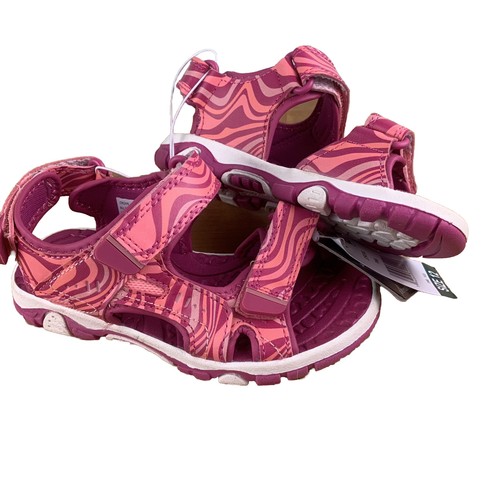 Eddie Bauer Jordan River sandalo bambina 12 cinturino regolabile rosa onda NUOVO