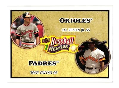 2008 Upper Deck Baseball Heroes #180 Cal Ripken Jr. / Tony Gwynn - Image 1 of 2