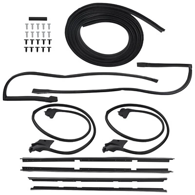 2 Door 23256 Weatherstripping Seals Kit 9PCS For 1978-81 Chevrolet Malibu LeMans - Image 1 of 4