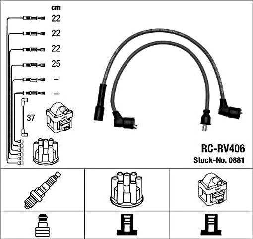 Kit de cables de encendido NGK negro para LAND ROVER 90 MG Midget TRIUMPH 63-90 Foto 1 de 1