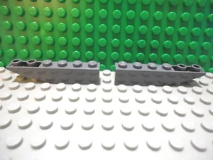 Lego 2 Dark Bluish Gray 6x1 Inverted Curved Smooth Slopes brick block NEW - Picture 1 of 1