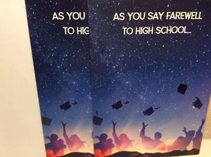 RSVP GRADUATION GREETING CARDS New w/Envelopes LOT 2 "FAREWELL TO HIGH SCHOOL" - Picture 1 of 2