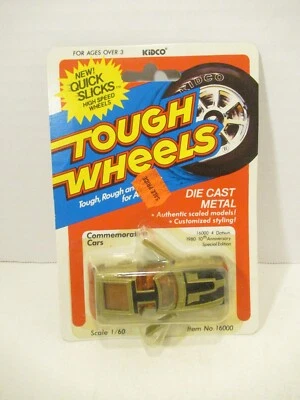 Vintage Kidco Tough Wheels Diecast Car Cartão Original 1980 10 Aniversário Datsun - Imagem 1 de 4