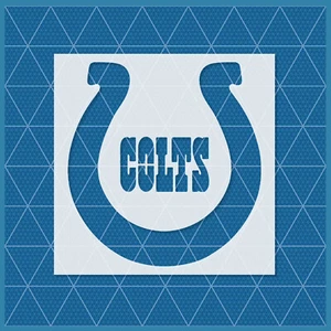 Colts Stencil – Indianapolis Football Team, Sports Fan Art, Craft, Wall Decor - Picture 1 of 5