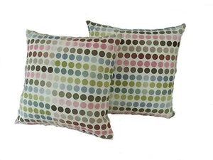 Set of 2 Spotty Sofa Scatter Cushions, Complete With Plump Fibre Inners - Picture 1 of 1