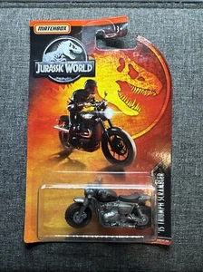 Matchbox Jurassic World '15 TRIUMPH SCRAMBLER - Picture 1 of 5