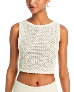 Top copricostume tinta unita e a righe x Sofia Richie X5015 Grainge The Celeste, ecrù, XL - Foto 1 di 5
