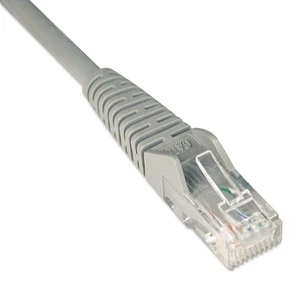 Tripp Lite Cat6 Gigabit Snagless Molded Patch Cable (RJ45 M/M) - Gray, 50-ft.... - Afbeelding 1 van 3