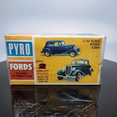 1966 Pyro 1/32 1934 Ford Victoria+Coupe Double Kit C102-100 Sealed Unbuilt - Image 1 of 4