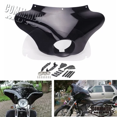 For Harley Dyna Switchback FLD XL1200X 1985-2022 Batwing Fairing Windshield Kit Foto 1 de 4