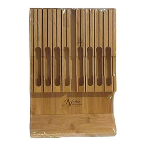NEW Noble Home & Chef Bamboo Knife Block Organizer Holds 12 Knives - Picture 1 of 1