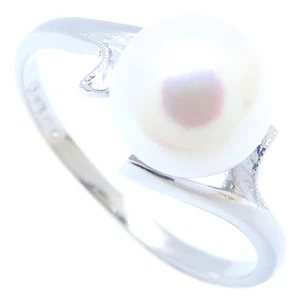 MIKIMOTO 14K White Gold ring Pearl 7.2mm Size 6 /293935 - Bild 1 von 9