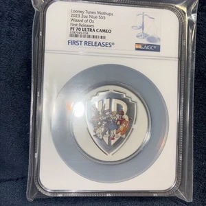 2023 Niue Looney Tunes mashup Wizard of Oz 2 ounce PF 70 ultra Cameo NGC - Picture 1 of 9