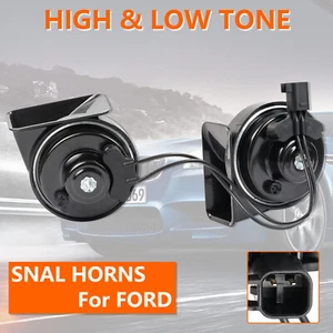 Loud High Low Tone Loud Snail Horn For Ford Mustang EcoSport Espace 110-125db 2X - Picture 1 of 12