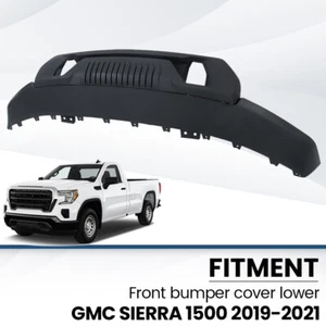 Front Lower Bumper Cover With Skid For 2019-2022 GMC Sierra 1500 Textured - Picture 1 of 15