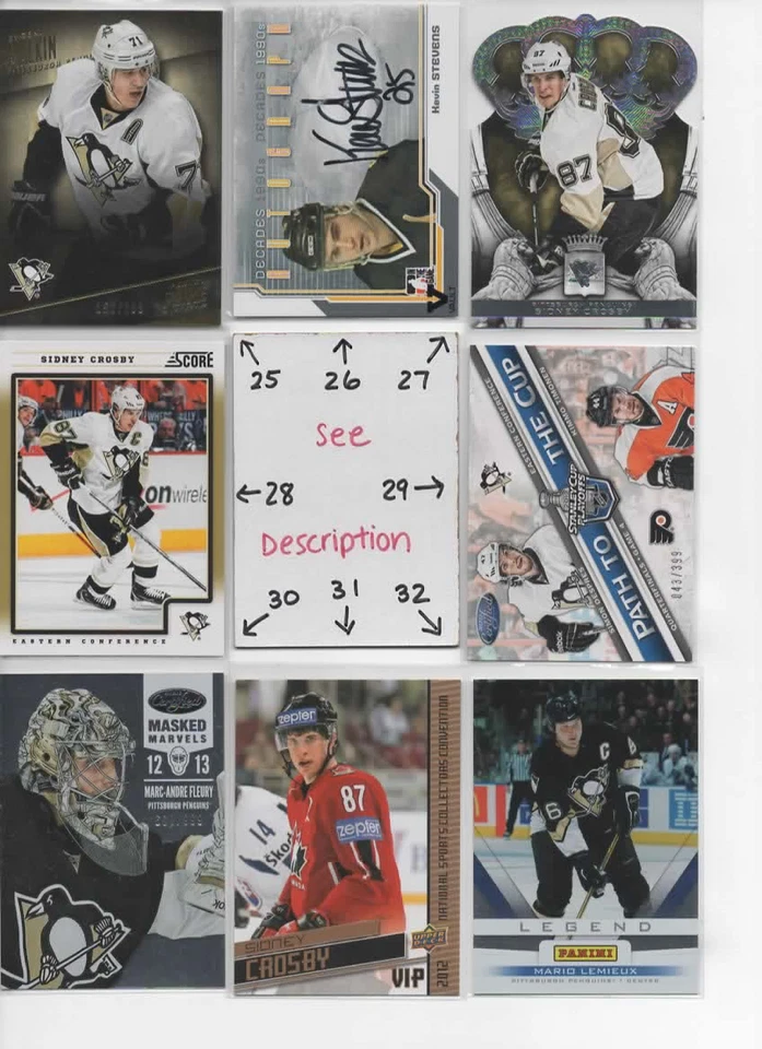 Pittsburgh Penguins  SERIAL #'d Rookies Autos Jerseys CROSBY LEMIEUX MALKIN JAGR - Image 1 of 4