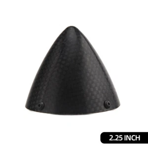 2.25inch Black RC Airplane Carbon Fiber Spinner 57mm CF Impeller Cover Screw Fix - Picture 1 of 16
