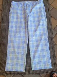 IZOD Golf Men's BLUE,WHITE, & GREEN Flat Front  Pants    Size 40X30