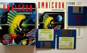 OMNICRON CONSPIRACY- Amiga BOXED Game (1990 Image Works) + Quadralien DISK