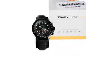 TIMEX iQ+ Move Men's Leather Watch | Black | TW2R39900 F5 - Picture 1 of 6