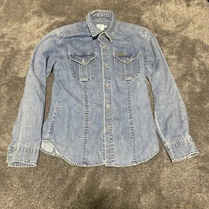 Calvin Klein Denim Jacket Jean Women’s Small Classic 90s Petite Blue Vintage - Picture 1 of 8