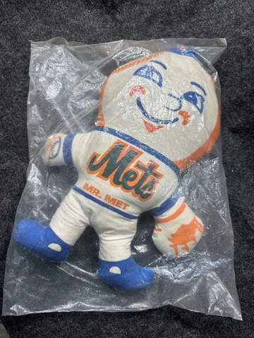 New VTg 1960s York Mr Met Plush Cloth Baseball Mascot Doll Figure ultra rare Cover
